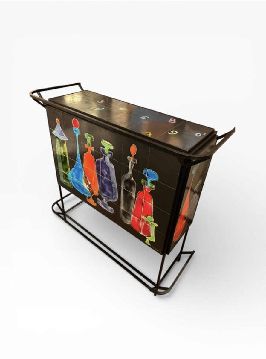 Bar Cabinet By Julien Covemaeker, Juliette Belarti Edition, Circa 1960-photo-1